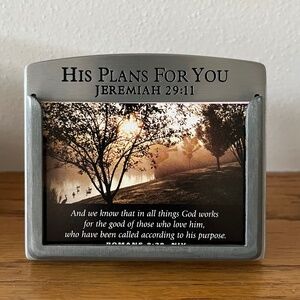 Metal Card Holder Inspirational Religious Cards His Plans For You Jeremiah 29:11